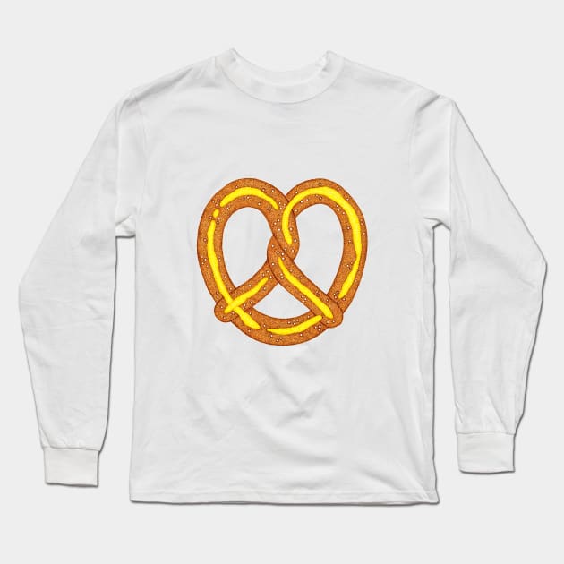 Giant Pretzel Long Sleeve T-Shirt by Sasha Prood Studio